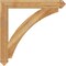 Ekena Millwork Thorton Arts & Crafts Rough Sawn Bracket, Western Red Cedar, 4"W x 34"D x 34"H BKT04X34X34THR03RWR - alternate 2